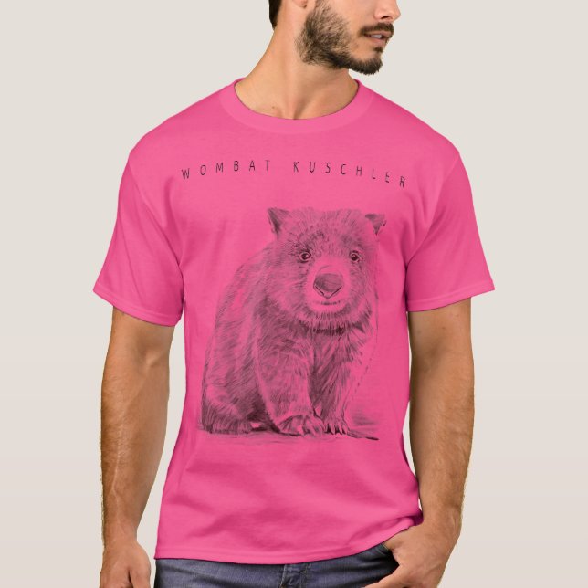 Wombat Cudly Australia Wombat T-Shirt (Vorderseite)