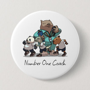 Wombat Danke Trainer-Geschenk Sport-Trainer Kunst Button