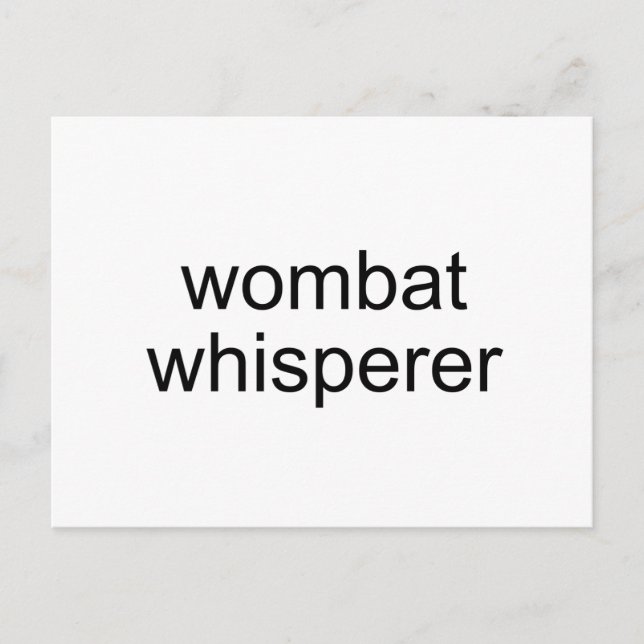 Wombat flüster postkarte (Vorderseite)