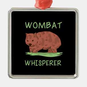 Wombat-Flüsterer Ornament Aus Metall