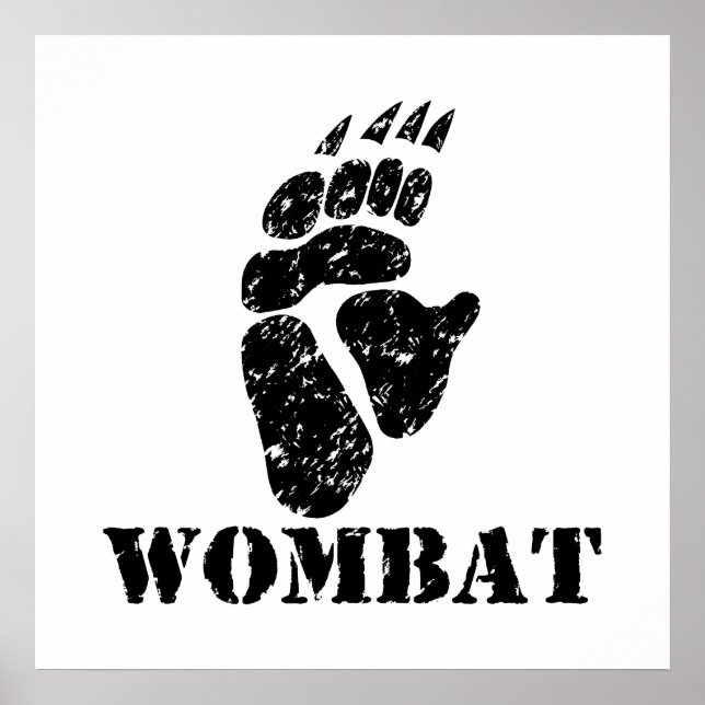 Wombat Footprint Poster (Vorne)