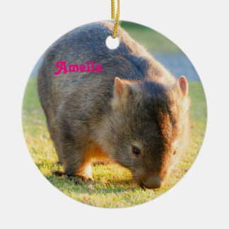 Wombat Fun Cute Australian Nature Fotograf Keramik Ornament