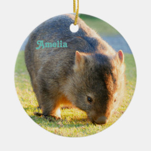 Wombat Fun Cute Name Australian Nature Fotograf Keramik Ornament