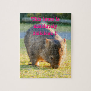 Wombat Funny Niedlich Australian Nature Fotografy Puzzle
