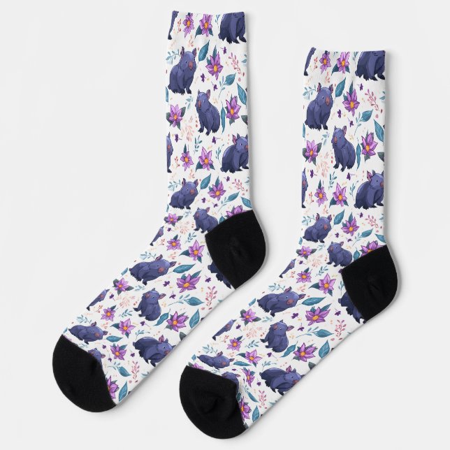 Wombat Garden Party - Neue Socken (Linkes Detail)