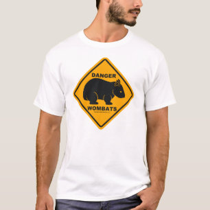 Wombat Gefahrenverkehrsschild T-Shirt