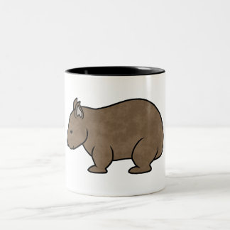 Wombat Grafik Zweifarbige Tasse