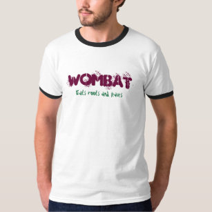 Wombat, isst Wurzeln und Blätter T-Shirt