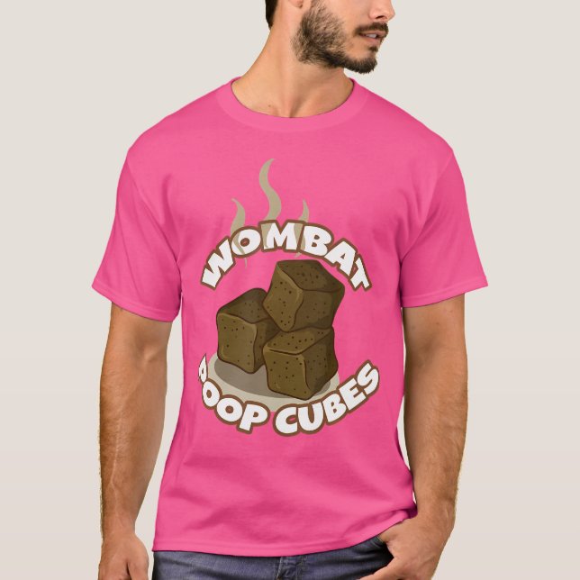 Wombat Kackte Cubes T-Shirt (Vorderseite)