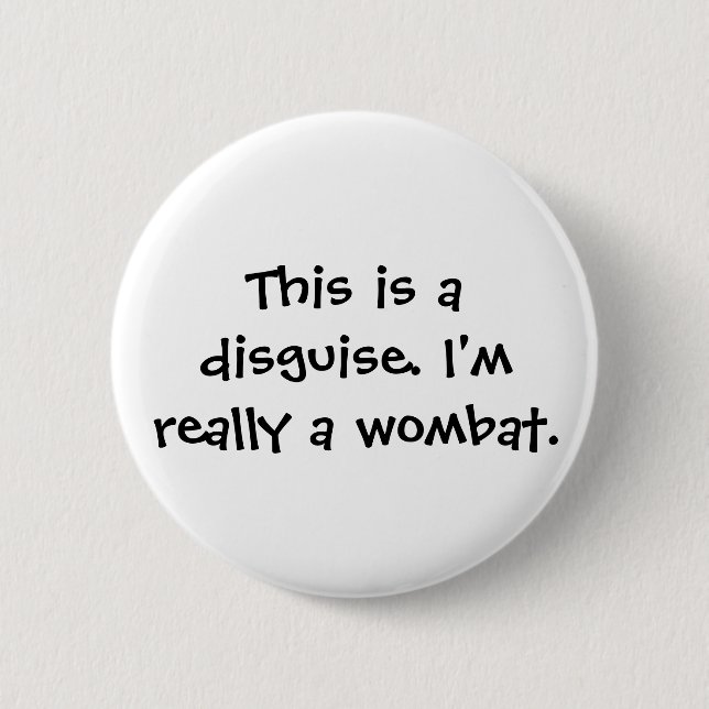 Wombat Kostüm Button (Vorderseite)