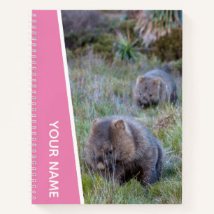 Wombat Liebe Australien Süße Tier, Rosa Notizbuch