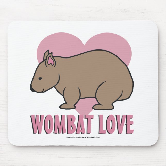 Wombat Liebe II Mousepad (Vorne)
