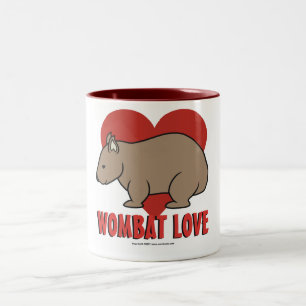 Wombat Liebe Zweifarbige Tasse