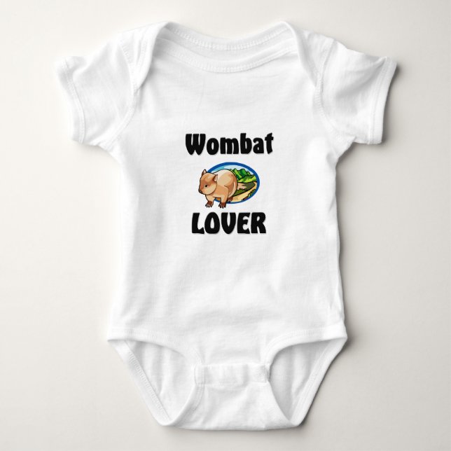 Wombat Liebhaber Baby Strampler (Vorderseite)