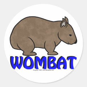 Wombat Logo III Runder Aufkleber