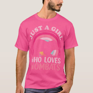 Wombat Lover Nur ein Mädchen, das Frauen Lieben T-Shirt