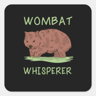 Wombat Quadratischer Aufkleber