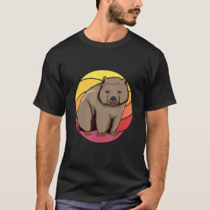 Wombat Retro Sunset Australia Wombbbats T-Shirt