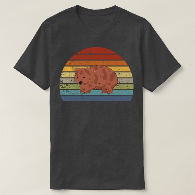 Wombat Retro Vintag T-Shirt (Design vorne)