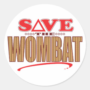 Wombat retten runder aufkleber
