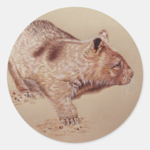 Wombat Runder Aufkleber