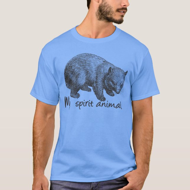 Wombat Spirit Animal retro T-Shirt (Vorderseite)