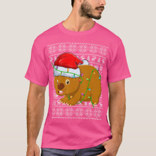 Wombat Ugly Xmas Lighting Weihnachten T-Shirt