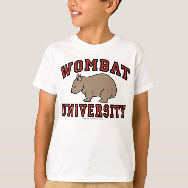 Wombat Universität T-Shirt (Vorderseite)