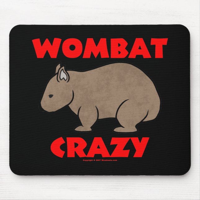 Wombat verrückt mousepad (Vorne)