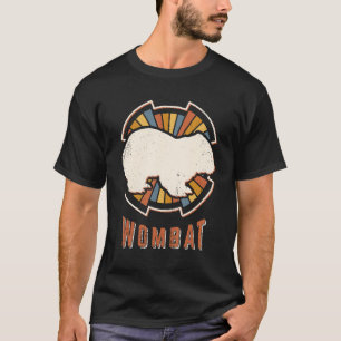 Wombat Vintage Klassisches Retro-Tierliebe T-Shirt