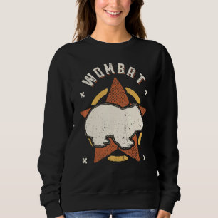 Wombat Vintage Retro Klassisches Tier Sweatshirt