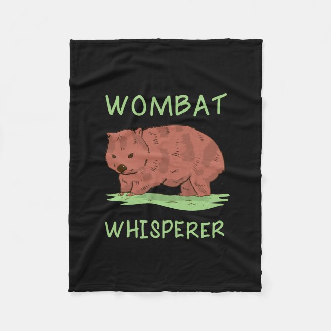 Wombat Whisperer Fleecedecke (Vorderseite)
