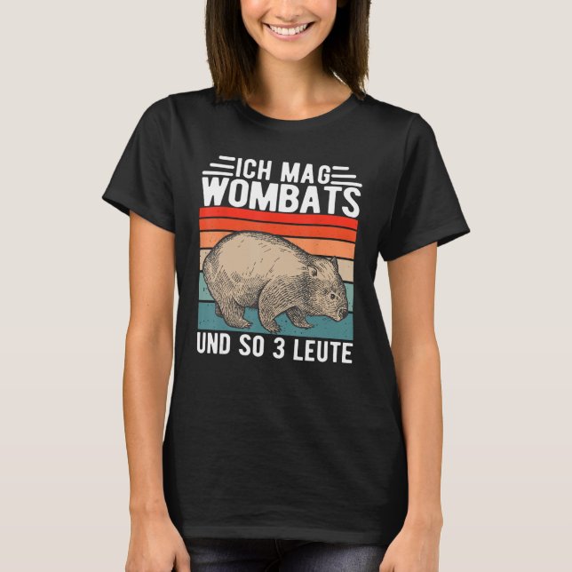 Wombat Wombats Australien Marsupial-Geschenk T-Shirt (Vorderseite)