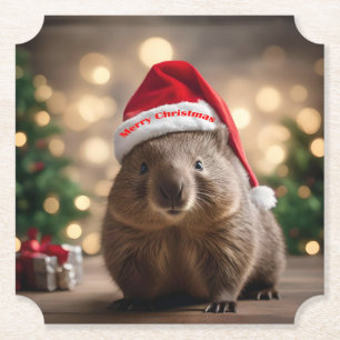 "Wombat Wonderland: Ein gemütlicher Weihnachtsaben Untersetzer