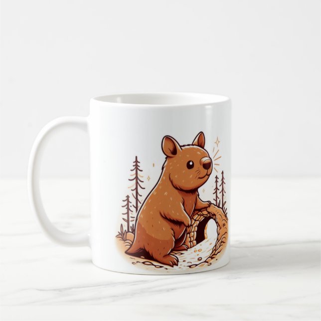 Wombat Wonderland Tasse" Kaffeetasse (Links)