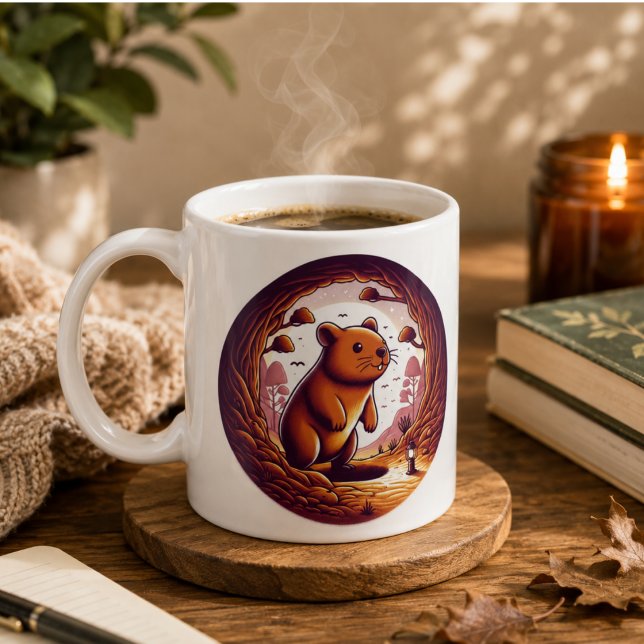 Wombat Wonderland Tasse" Kaffeetasse (Wombat Wonderland Mug” Coffee Mug)