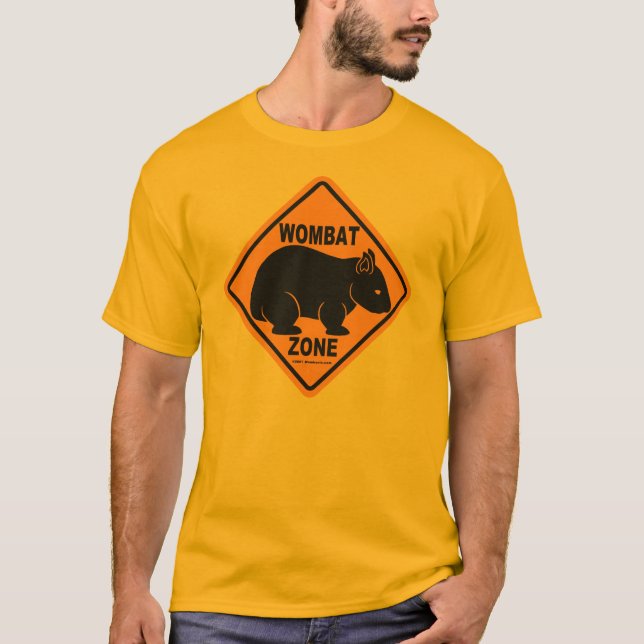 Wombat Zonen-Zeichen T-Shirt (Vorderseite)