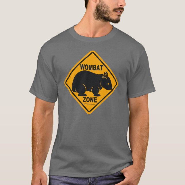 Wombat Zonen-Zeichen T-Shirt (Vorderseite)