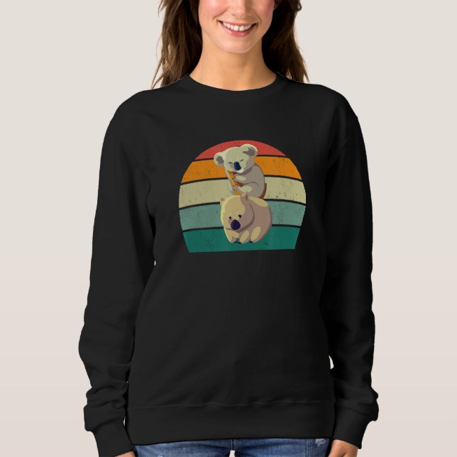 wombats marsupial australia oceania animal combat  sweatshirt (Vorderseite)