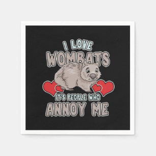 Wombats Poop Cubes Wombat Owner Australian Gift I  Serviette