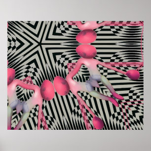 Wombo-Flagge des Unabhängigkeitssurrealismus Poster