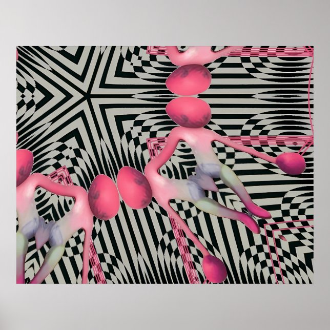 Wombo-Flagge des Unabhängigkeitssurrealismus Poster (Vorne)