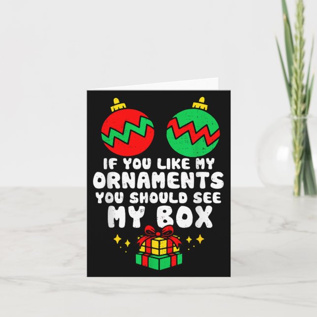 Women Adult Naughty Funny Christmas If You Like My Karte (Vorderseite)