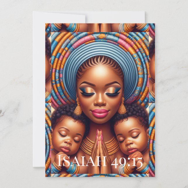 Women and child Isaiah 49:15: Dankeskarte (Vorderseite)
