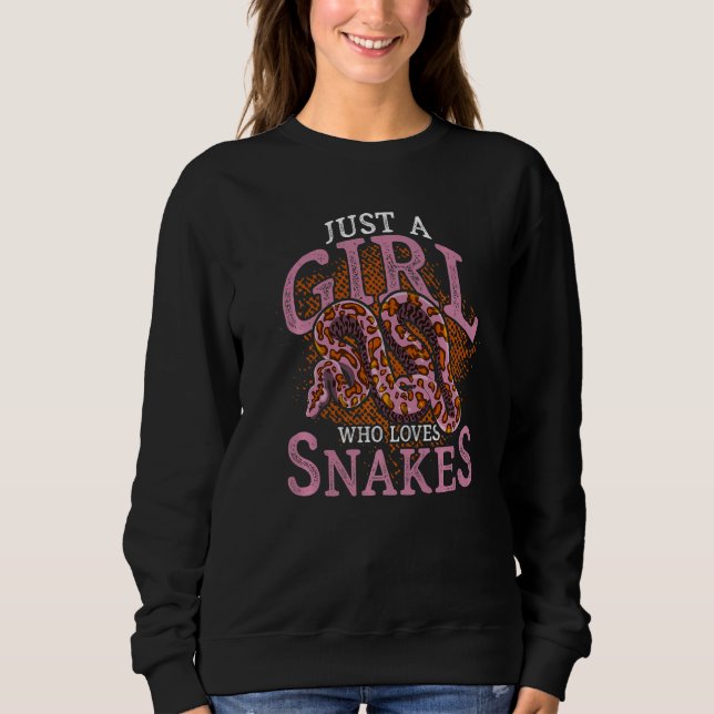 Women Animal  Pet Owner Reptile Keeper Girls Snake Sweatshirt (Vorderseite)