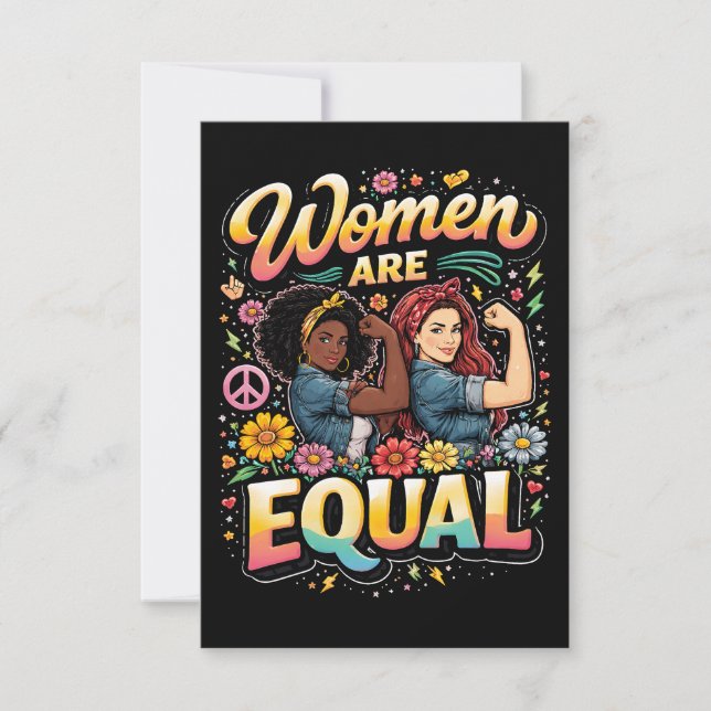 Women Are Equal Dankeskarte (Vorderseite)