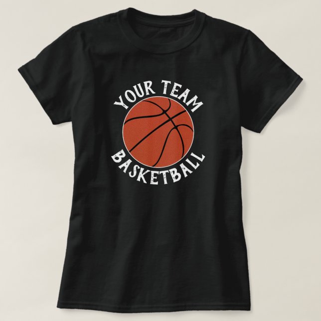 Women Basketball Team, Spielername und Jersey-Numm T-Shirt (Design vorne)
