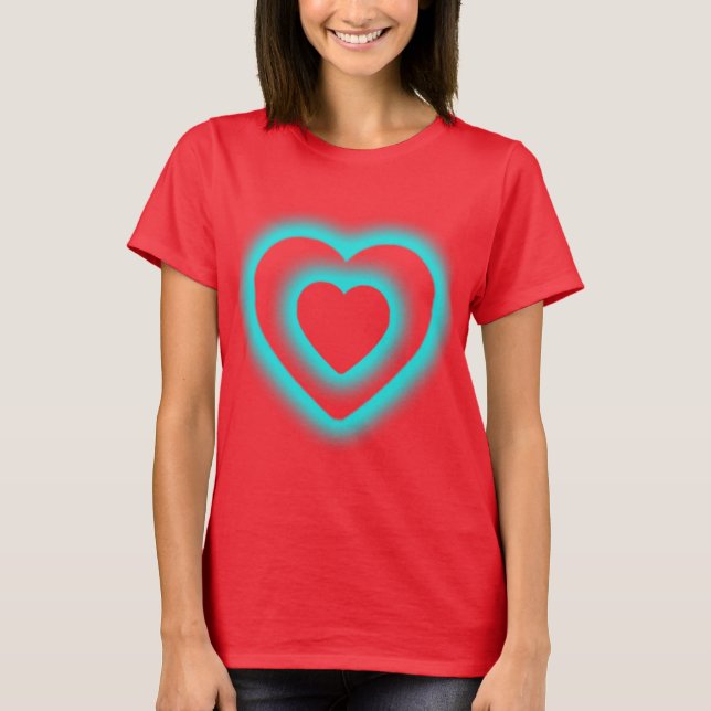 Women Best Heart Design T-Shirt (Vorderseite)