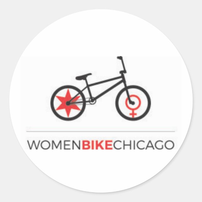 Women Bike Chicago - BMX Design Sticker (Vorderseite)