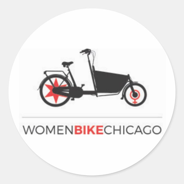 Women BIke Chicago - Cargo Bike Design Stickers (Vorderseite)